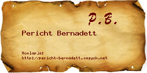 Pericht Bernadett névjegykártya