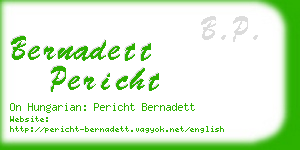 bernadett pericht business card